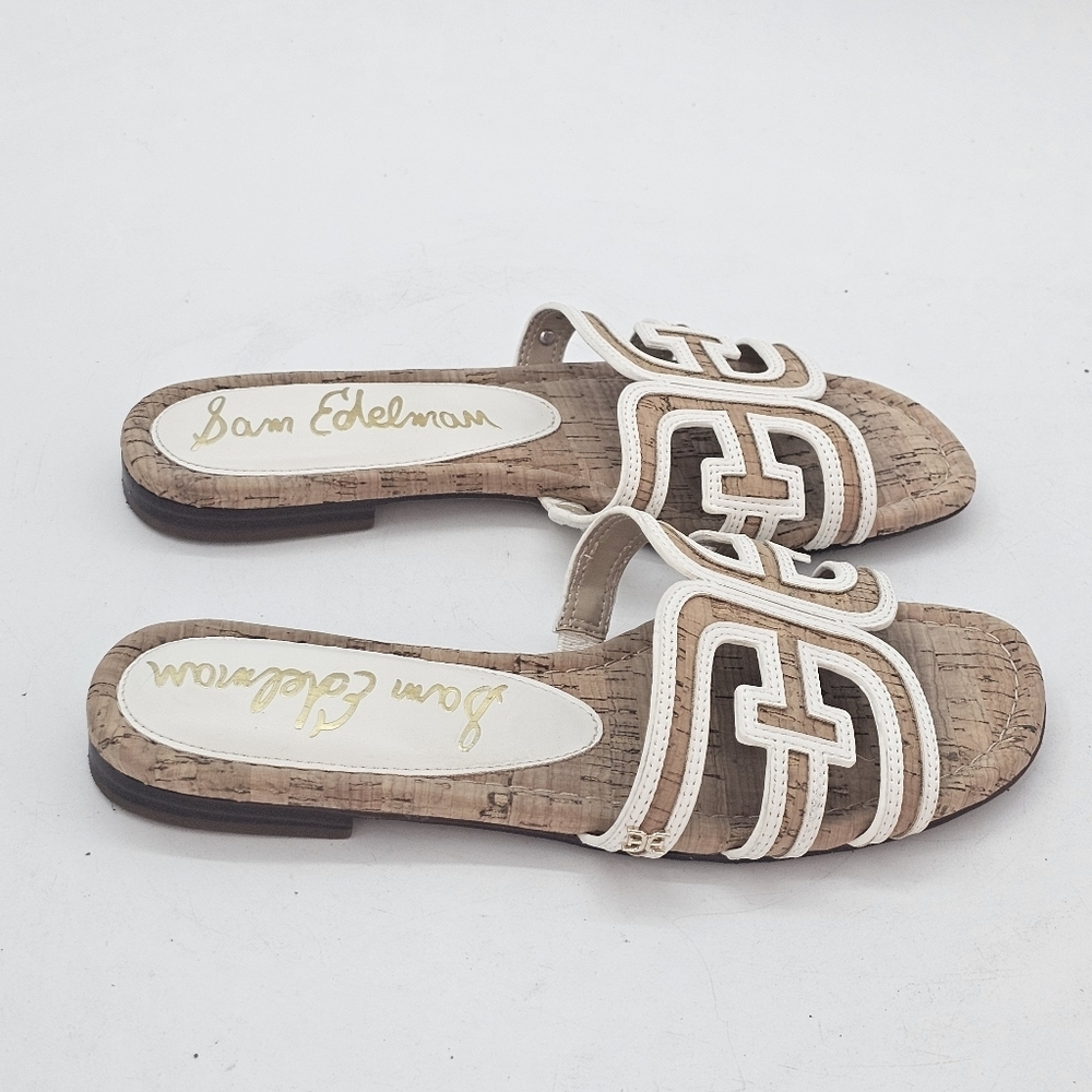 Sam Edelman Bay Cork Double E Logo Slide Sandals – Size 6.5 - Picture 3 of 9